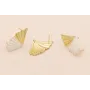 Perno doble triangulo plisado 30*15 Blanco Mate / Base Pendientes 