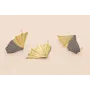 Perno doble triangulo plisado 30*15 Gris Mate / Base Pendientes 