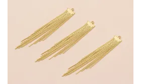 Colgante Fleco para pendiente 10*70mm Oro Mate / Base Pendientes 