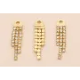 Colgante Fleco strass pendiente 5*25mm Oro Mate / Base Pendientes 