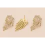 Perno Fleco strass 10*25mm Oro Mate / Base Pendientes 