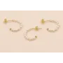 Perno Aro de 18mm diametro con perlas de 2mm / Base Pendientes 