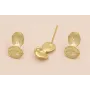 Perno doble hoja 12*7mm Oro Mate / Base Pendientes 