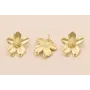 Perno Flor 2 arandelas 22mm Oro Mate / Base Pendientes 