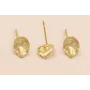 Perno Hoja Arqueada 8*6mm Oro Mate / Base Pendientes 