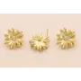 Pero Flor 2mm Oro Mate con Brillos / Base Pendientes 