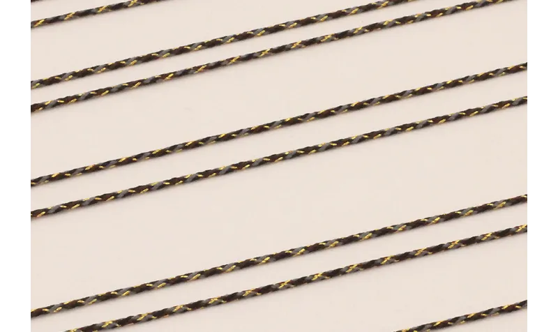 MicroDriza 0,9mm Azul marino Oro / Hilos y Cordones, Algodón / Símil