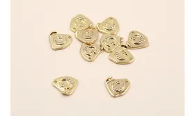 Cuadrado Irregular 13*11mm Microbrillos Media Luna / Cuentas Metálicas de Latón / Zamak