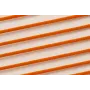 Cordón retorcido trenzado 3mm Naranja / Hilos y Cordones, Algodón / Símil