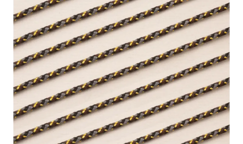 Driza 2mm Hilo Metálico Marrón, Gris y Dorado / Hilos y Cordones, Algodón / Símil