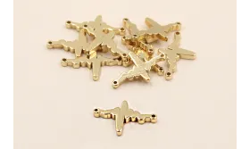 Pieza Ac.Inox Latido Corazón 14*9mm Oro / Cuentas Metálicas de Acero Inoxidable