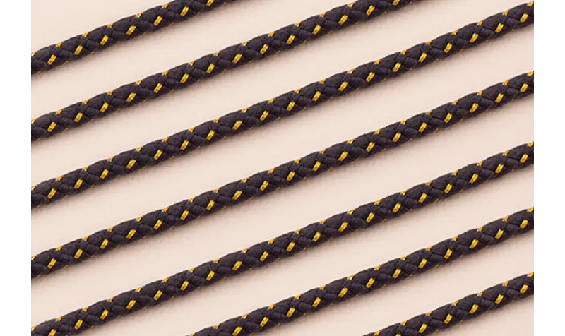 Cordón de 3mm Azul petróleo con hilo dorado