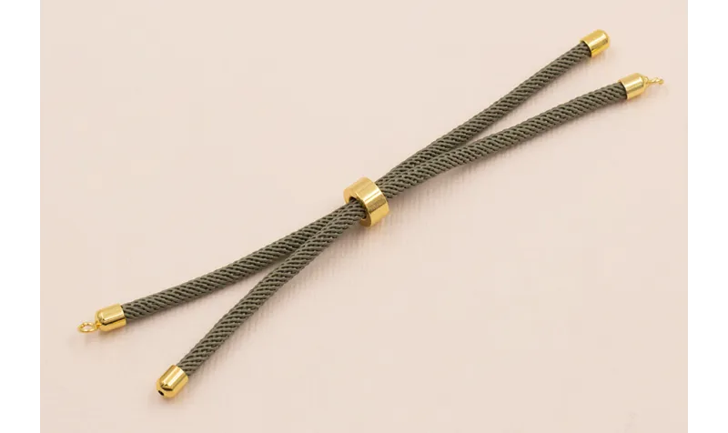 Cordón de 3mm Preparado para Pulsera Gris Piedra