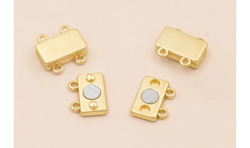 Cierre Imantado rectangular 14*7mm Oro Mate
