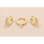 Cierre Aro de 8mm con strass Oro Mate / Cierres de Latón / Zamak