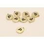 Chapa acero Inoxidable 10mm letra P / Cuentas Metálicas de Acero Inoxidable