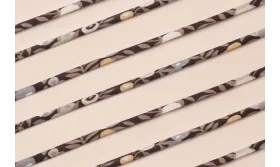 Lazo Liberty 4mm Flores Grisáceas / Lazos