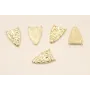 Colgante triangular 16*11*1,5 Baño Oro 18K-3 mic / Cuentas Metálicas de Baño Oro 3 Micras 18K
