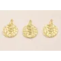 Chapa Colgante serpiente 24*12mm Baño Oro 3m. 18K / Cuentas Metálicas de Baño Oro 3 Micras 18K