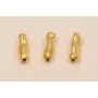 Palo de Coral 12*3mm Latón  Oro 3M - 18K / Cuentas Metálicas de Baño Oro 3 Micras 18K