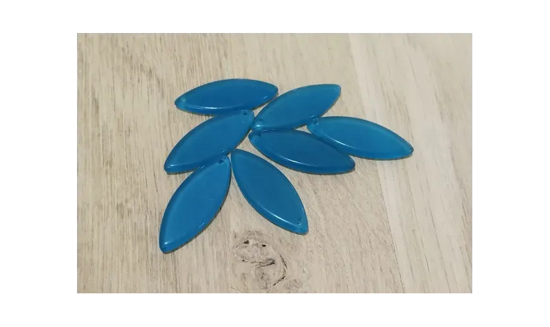 Ovalo Cristal africano 12*30 mm Azul /Cuentas de  Cristal 