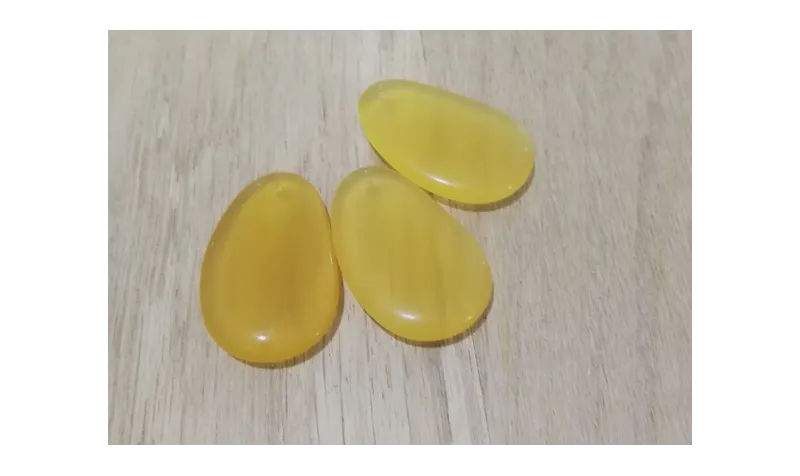 Lámina Irregular cristal africado 30*20mm Amarillo /Cuentas de  Cristal 