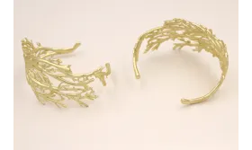 Brazalete de Coral 30mm Dorado Mate / Bases de Pulseras de Latón / Zamak