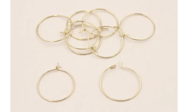 Aro de 20mm diámetro Baño Oro 18K-3 micras