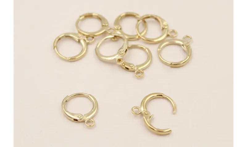 Cierre Aro 13mm diámetro Baño Oro 18K-3 micras