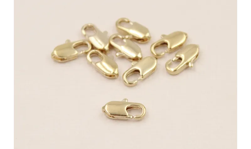 Mosquetón 8*3,2mm longitud Baño Oro 18K y 3 micras