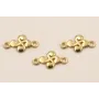 Lauburu 15mm Plata 925 baño Oro 18K 3 Micras / Cuentas Metálicas de Baño Oro 3 Micras 18K