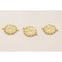 Entrepieza estriada 20*15mm Baño Oro 3Micras 18K / Cuentas Metálicas de Baño Oro 3 Micras 18K