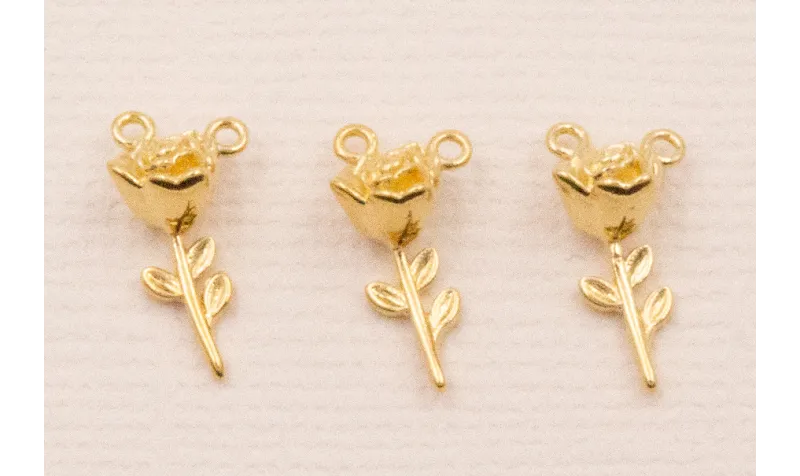 Colgante Flor 12*2mm Baño ORO 3M 24K