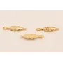 Entrepieza PEZ 24*6mm Baño ORO 18K 3 Micras / Cuentas Metálicas de Baño Oro 3 Micras 18K