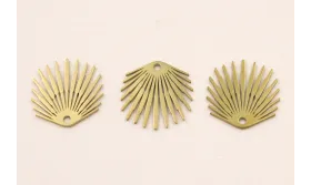 Cuenta Acero Concha Acero 12*18mm Oro / Cuentas Metálicas de Acero Inoxidable