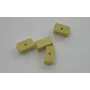 Rectángulo 10*5*5 amarillo mate /Cuentas de  Cristal