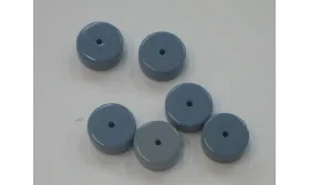 Pastilla esmaltada 9*3 Azul /Cuentas de  Cristal