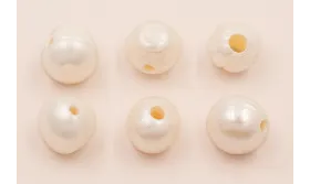 Perla de  11-12mm con agujero de 3mm /Cuentas de  Perlas