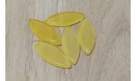 Ovalo Cristal africano 12*30 mm Amarillo /Cuentas de  Cristal