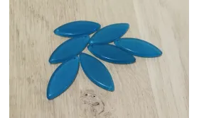 Ovalo Cristal africano 12*30 mm Azul /Cuentas de  Cristal