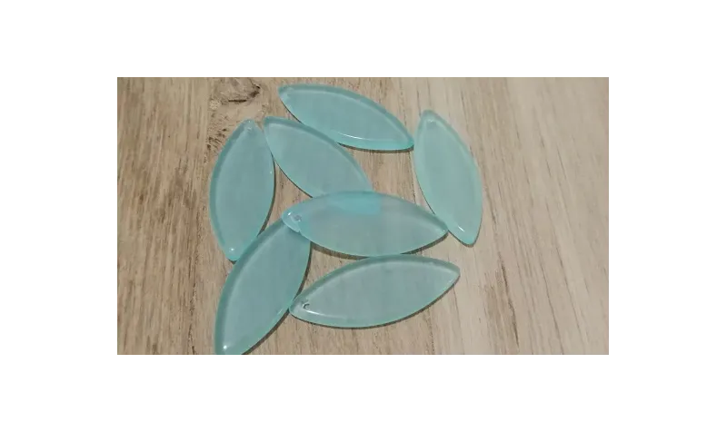 Ovalo Cristal africano 12*30 mm Verde /Cuentas de  Cristal