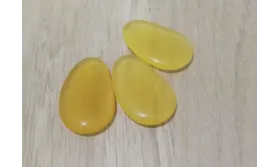 Lámina Irregular cristal africado 30*20mm Amarillo /Cuentas de  Cristal
