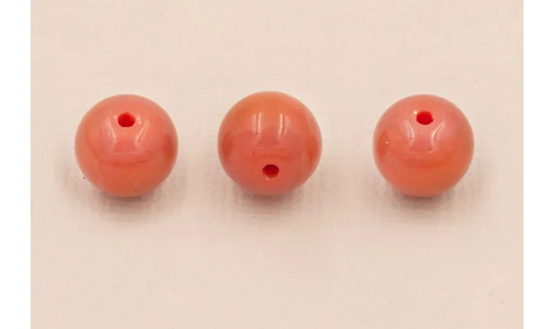 Bola Cristal 10mm Color Coral /Cuentas de  Cristal