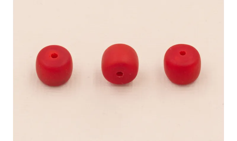 Cilindro redondeado Cristal 10*8mm Rojo Vivo /Cuentas de  Cristal