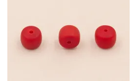 Cilindro redondeado Cristal 10*8mm Rojo Vivo /Cuentas de  Cristal