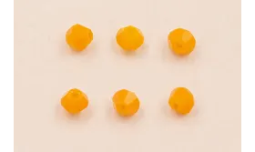 Bicono Facetado de 4mm Color Naranja Claro /Cuentas de  Cristal