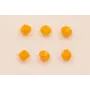 Bicono Facetado de 4mm Color Naranja Claro /Cuentas de  Cristal