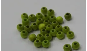 Bola madera 4mm color verde Lima /Cuentas de  Madera