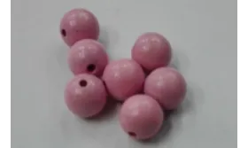 Bola Madera 12mm color Rosa /Cuentas de  Madera