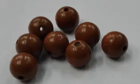 Bola Madera 12mm color Marrón Nocilla /Cuentas de  Madera